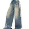 Baggy Jeans Women Clothing High Street Fashion Retro Washed Distressed Jeans Woman Loose Wide Legs High Waisted Jeans Pants