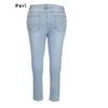 Perl Plus Size Letter Printed Ripped Jeans for Women Mid Waist Elastic Pencil Demin Pants Casual Street Trousers Fall Clothes - Image 5