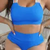 0XL - 4XL Wrinkled Bikini Plus Size Large Size Swimwear Women Swimsuit Female Two-pieces Bikini set Bather Bathing Suit V5138