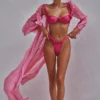 2024 Sexy 3D Flower Bikini Swimwear Women Swimsuit Soild Halter Bikini Set High Cut Bandage Bathing Suits Summer - Image 3