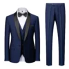 High Quality Men Suit Wedding 3 Pieces Set Elegant Blazers Shawl Collar Luxury Jacket Pants Vest Formal CoatSkinny Dress - Image 2