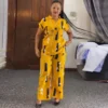 African Fashion Pants Set Women Blouse Straight Trousers Two Piece Set Woman Shirt Tracksuit Set Summer Top Matching Sets - Image 2