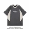 American Street Men and Women Trendy Personalized Patchwork Letter Short Sleeve T-shirt Couple Loose Casual T-shirt Top y2k - Image 4