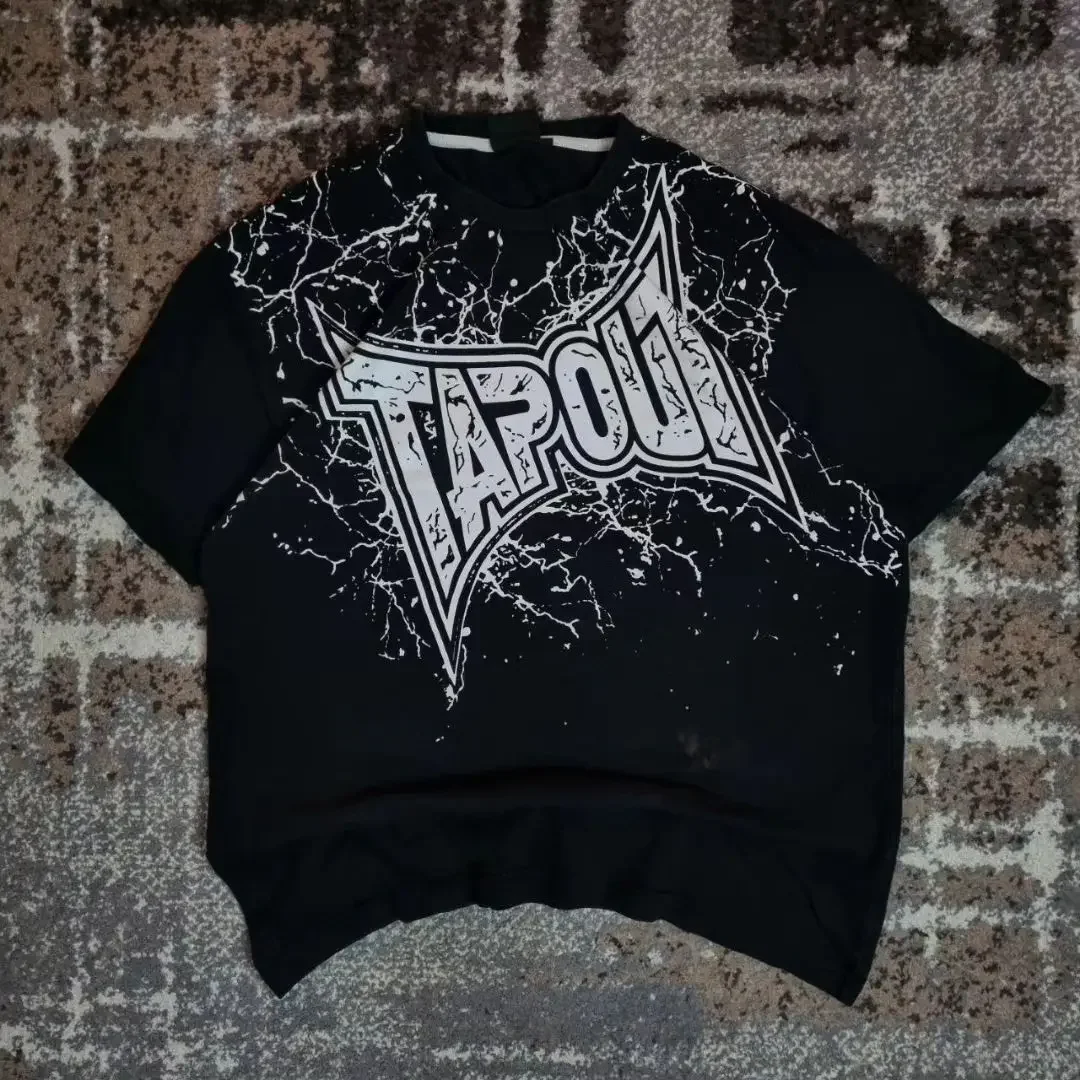 American Summer New Y2K Lightning Letter Printed T-shirt Women's Rap Hip-hop Trendy Clothing Skateboard Culture Tops