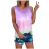 Summer Tie Dye Gradient 3D Print Tank Tops Women Fashion Streetwear Oversized O-Neck Vest Off Shoulder Sleeveless Woman Camisole - Image 6