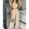 2023 new explosive summer new women's two-piece print vest pants women classic - Image 5