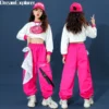 Girls Hip Hop Crop Top Cargo Pants Child Sweatshirt Plaid Skirt Kid Streetwear Jazz Cheerleader Street Dance Costume Clothes Set - Image 2