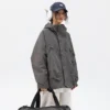 American Style Retro Outdoor Large Pocket Design Sense Charge Clothes 2024 Spring Japanese Hooded Jacket For Men And Women - Image 3
