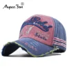 Edges Washed Baseball Cap New Spring Sunhat Embroidered Letter Men Women Unisex-Teens Cotton Snapback Caps Fashion Hip Hop Hat - Image 5
