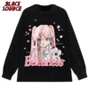 Hip Hop Men Streetwear T Shirt Anime Girl Letter Print T-Shirt 2022 Autumn Long Sleeve Tshirt Harajuku Cotton Casual Tops Tees - Image 6