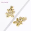 Multi Styles 18K Gold Plated Inlaid Zircon Bear Charms Pendant For DIY Necklace Making Supplies High Quality Jewelry Accessories - Image 8