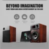 2.0 High Fidelity Stereo Active Style Desktop Wooden Bluetooth Speaker 80W High Power Home Theater Sound System for Living Room - Image 3