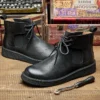 Vintage British Style Men's Chelsea Boots Luxury Quality Genuine Leather Comfortable Designer Man New Business Suede Shoes Boots - Image 3