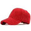 Korean Version Corduroy Solid Color Autumn Winter Baseball Cap Unisex Keep Warm Fashion Stripe Men Snapback Dad Hat - Image 4