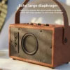 caixa de som wooden bluetooth speaker portable wireless subwoofer high quality home computer speaker music center retro boombox - Image 3