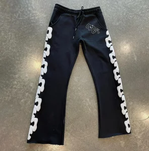 American Harajuku retro hand-painted foam sweatpants 2024 new men's and women's casual street fashion sports y2k pants Man pants - Image 2