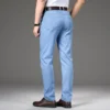 Classic Style Summer Men's Light Blue Thin Straight Jeans Business Casual Stretch Denim Pants Male Brand Loose Trousers - Image 5