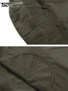 TACVASEN Mens Work Shirts 1/4 Zip Long Sleeve Hunting Shirts Outdoor Fishing Hiking Shirts Casual Pullover Tops Wear-Resistance - Image 5