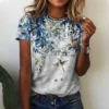 New Gold Flowers 3D T Shirt Woman Streetwear Female Oversized Ladies Casual Tees Tops Women's T-Shirts Y2K Harajuku Clothes - Image 5