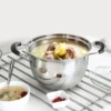 Stainless Steel pot Double Bottom Soup Pot Nonmagnetic Cooking Multi purpose Cookware Non stick Pan induction cooker used pot - Image 2
