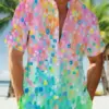 2024 Hawaii Men's Shirts Summer Cool Casual 3d Print Sunset Beach Shirts Lapel Short Sleeve Shirt Street Tops Men Women Clothes