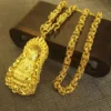 24 K Gold Necklace Men Dragon Guan Gong Pendant 9999 Real Gold Necklace - Image 2
