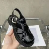 Platform Chunky Heel Goth Sandals For Women Girls Roman Buckle Strap Block Chunky Heel 2024 New Summer Open Toe Casual Shoes - Image 3