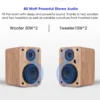 80W 2.0 Active Speakers Bookshelf Bluetooth Speaker Hi Fi Home Theater Wooden Music Soundbox For TV PC Subwoofer Bass Effect USB - Image 4