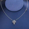 Slovecabin 925 Sterling Silver Double Mini Cross Pendant Necklace Move D Letter Twist Chain Belle Epoque Korean Jewelry Italy - Image 6