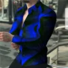 6 color men's shirt casual shirt high -quality 3D printing fashion trendy long -sleeved shirt comfortable and breathable - Image 5