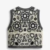 Women Vintage Hollow Out Crochet Crop Top Vest Embroidery Floral Sleeveless Jacket Cardigan Button Down Boho Hippie Casual New - Image 6