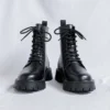 Italian Men's Classic High Top Boots 2023 Winter Designer Leather Boot Male Casual Black Platform Outdoor Ankle Boots Military - Image 5