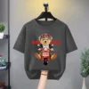 Boy Girls 100% Cotton T-shirt Summer Wear Baby Sports Cartoon Tees Trendy Printing Cool Bear T Thin Soft Crew Children's Clothes - Image 6