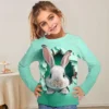 Long Tshirts Cartoon Rabbit Bunny 3D Print Streetwear Boys Girls Casual Fashion kawaii Oversized T Shirt Kids Tees Tops Clothing - Image 2