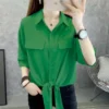 Blusas Mujer Spring Autumn Women Thin Shirts Camisas Chemises Loose Oversized Blouses Female Tops Korean Blusas Pockets - Image 4