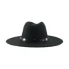Hats Hat Fedora Hats for Women Panama Wide Brim 9.5cm Big Size Belt Casual Luxury Formal Men Caps Black Khaki Sombreros De Mujer - Image 3
