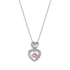 Japanese Sweet Pink Heart Pendant Necklace Women 925 Sterling Silver Elegant Temperament Wedding Jewelry Gift - Image 6