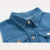Girls New Summer Denim Dress Teenagers Pure Cotton Vest Skirt Children Fashi Sleeveless Clothes 6 8 10 12 14 16 Year - Image 5