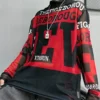 Autumn Winter Stand Collar Letter Printing Loose Casual T-shirt Ladies Long Sleeve Harajuku Y2K Mesh Tee Women's Pullover Top - Image 4