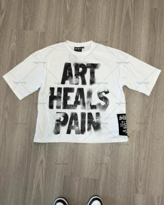Punk Rock Star Cartoon Print T-shirt Street Hip-hop European and American Short-sleeved Men Y2k Oversized Harajuku Trendy Top - Image 6