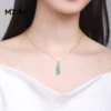 High Quality Natural Jade Blue Water Hand Pearl Pendant 18K Gold Ice Type Women's Jade Necklace Luxury Fashion Jewelry Gift - Image 5