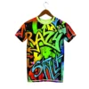 Hip Hop Street T-shirt Men's 3D Graffiti Print Short Sleeve Fashion Personality Men's T-shirt Round Neck Quick Drying Sportswear - Image 6