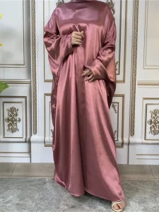 Ramadan Eid Satin Abaya Turkey Islam Muslim Maxi Dress Abayas For Women Kaftan Kebaya Caftan Marocain Robe Femme Musulmane - Image 6