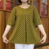 7XL Women Loose Spring Autumn Shirts Lady Fashion Casual Polka dot printing Half sleeve O-Neck Collar Button Blusas Tops - Image 5