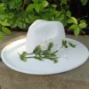 White fedora hats 3D embroidered flowers Fedora men and women hats Jazz hats Women's hats wholesale - Image 6