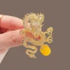 High End Chinese Dragon Zodiac Brooch Fashion Crystal Rhinestone Badge Jewelry Lapel Pins Animal Corsage Luxulry Accessories - Image 2