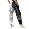 Women's Boho Hippie Harem Pants High Smocked Waist Printed Patchwork Sweatpants Yoga 90S Goth Baggy Casual Trousers - Image 3