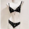 Sexy Bikini y2k Bikini y2k fashion bustier top y2k crop top Gothic Bikini gothic clothes harajuku Bikini Cross Tank Tops - Image 4