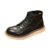 Retro British Style Mens Ankle Boots Luxury Genuine Leather Fashion Elegant Platform 2024 Designer New Casual Business Shoes Man - Image 6