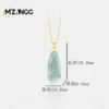 High Quality Natural Jade Blue Water Hand Pearl Pendant 18K Gold Ice Type Women's Jade Necklace Luxury Fashion Jewelry Gift - Image 4